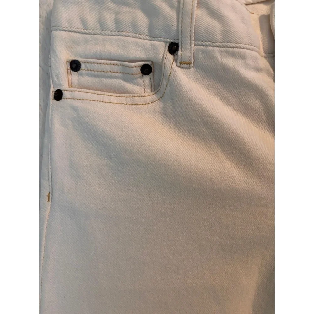 Theory Women's White Wide Leg Boot-Cut Jeans
